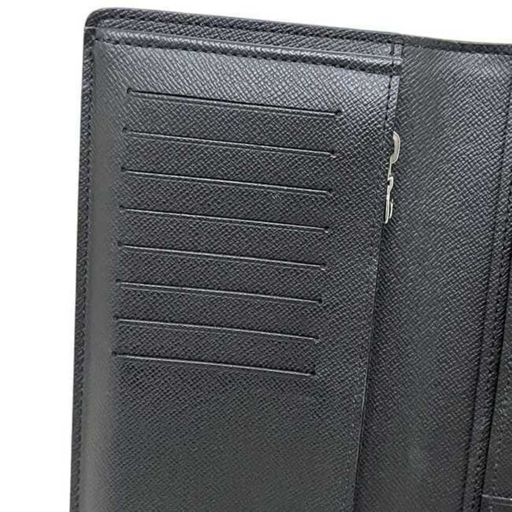 Louis Vuitton Bi fold Long Wallet Portefeuille Brazza Black Ardoise Taiga - Picture 6 of 9